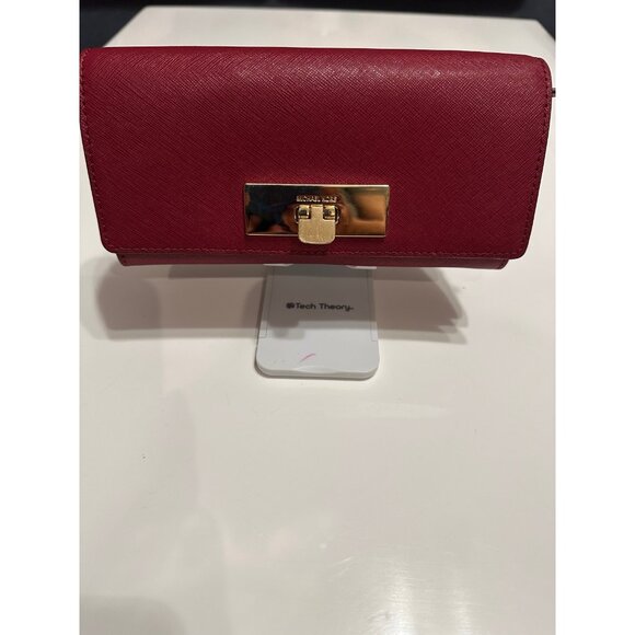 Michael Kors Callie Cherry Carryall Wallet - Picture 1 of 13